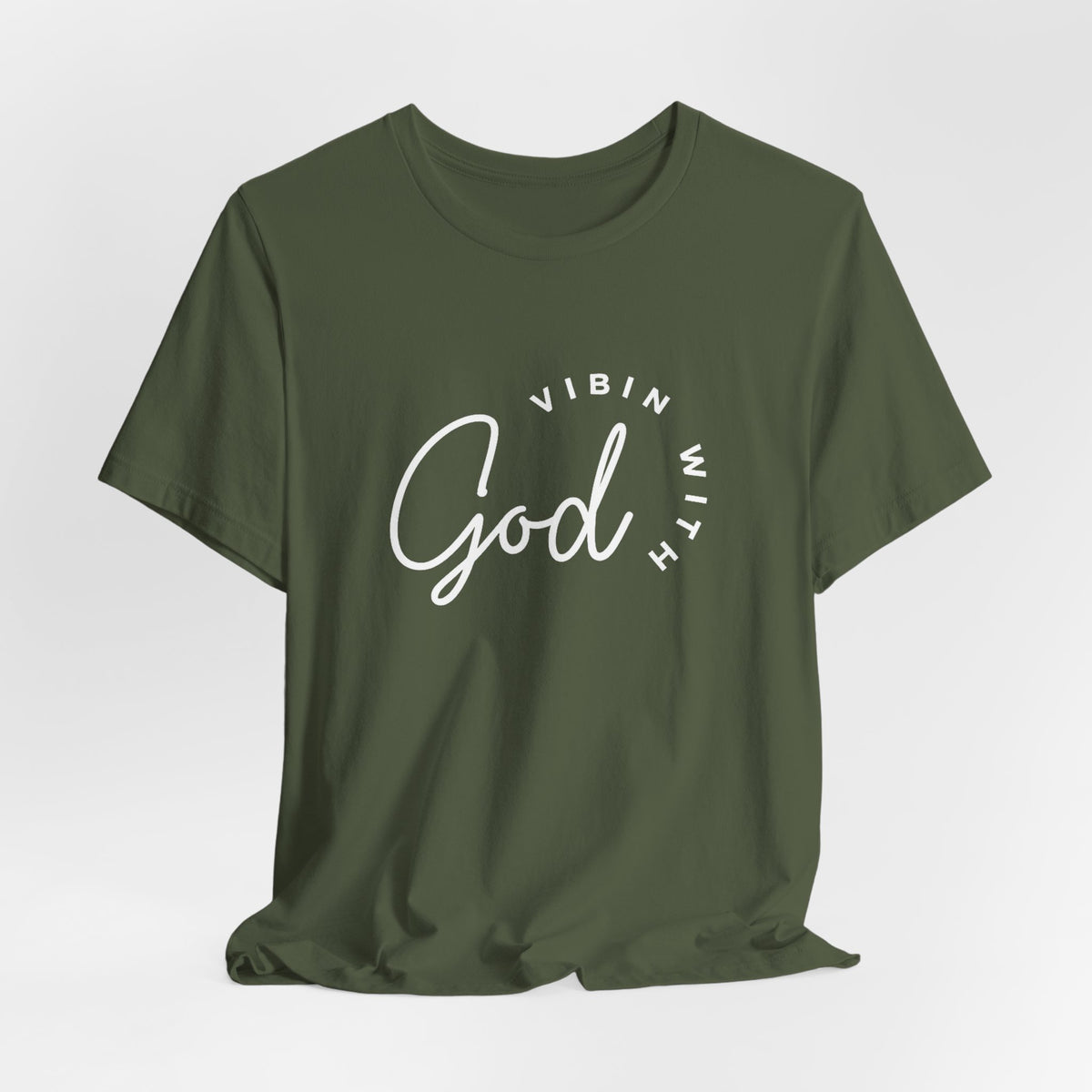 VIBIN WITH GOD SCRIPT T-SHIRT | CLASSIC GRAPHIC TEE