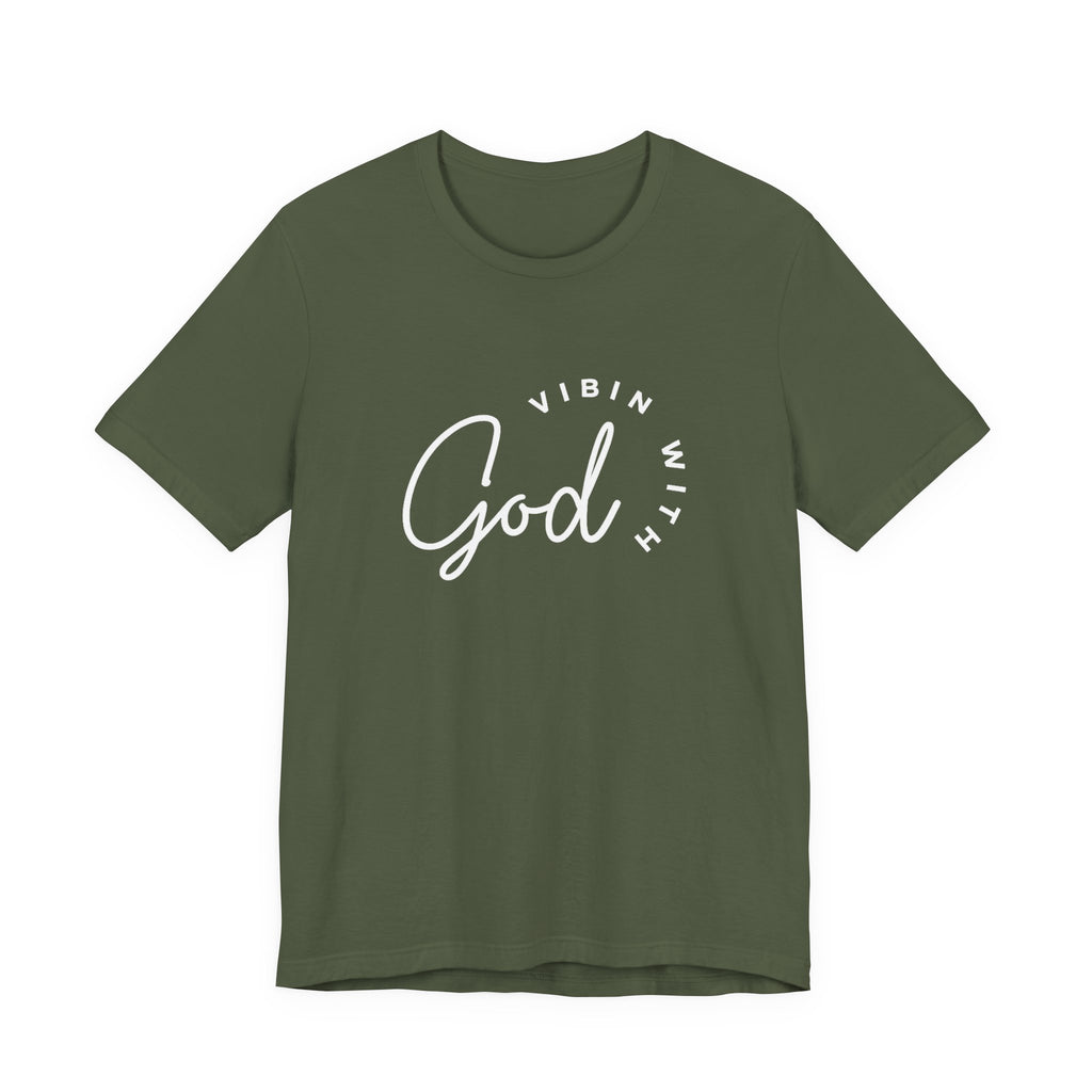 VIBIN WITH GOD SCRIPT T-SHIRT | CLASSIC GRAPHIC TEE