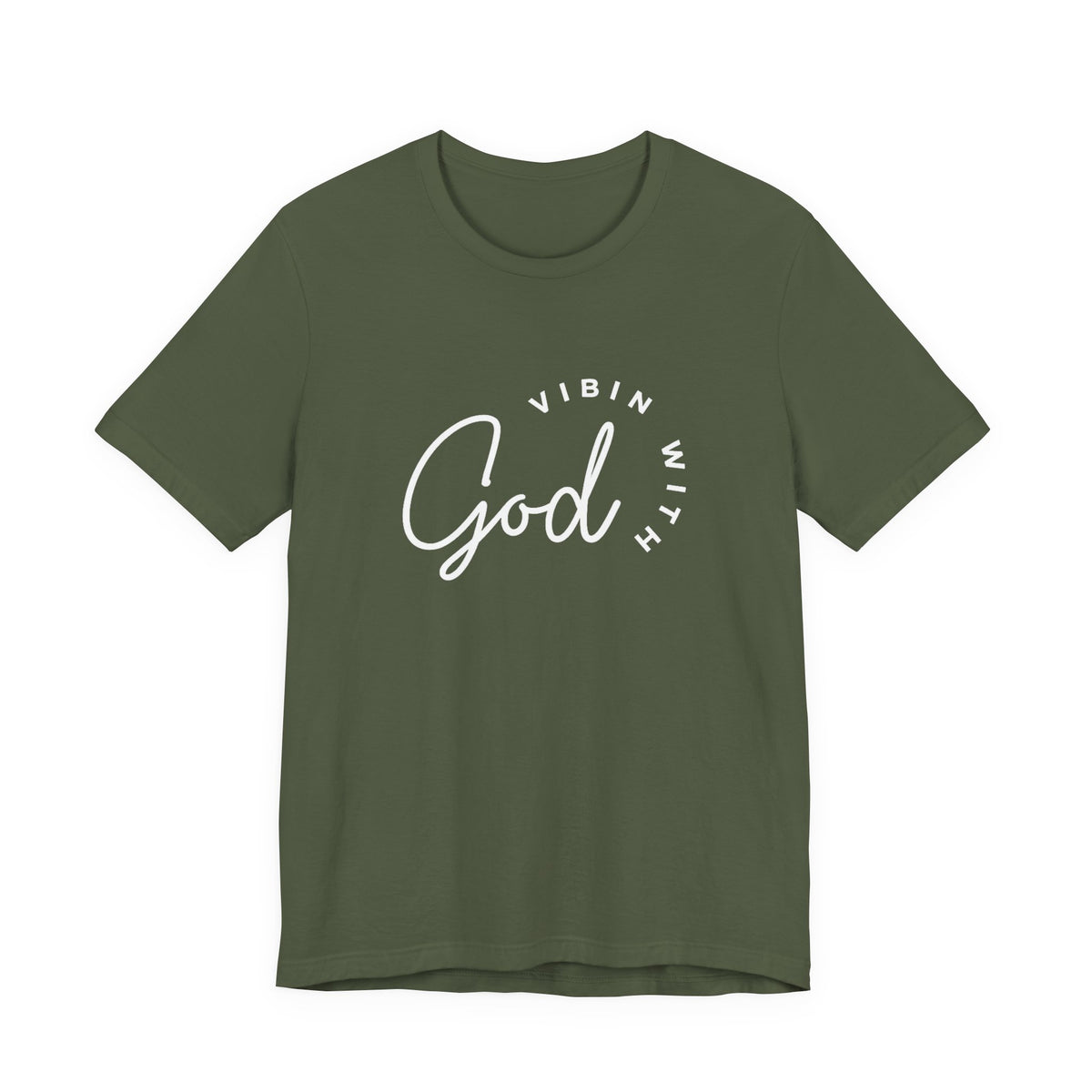 VIBIN WITH GOD SCRIPT T-SHIRT | CLASSIC GRAPHIC TEE